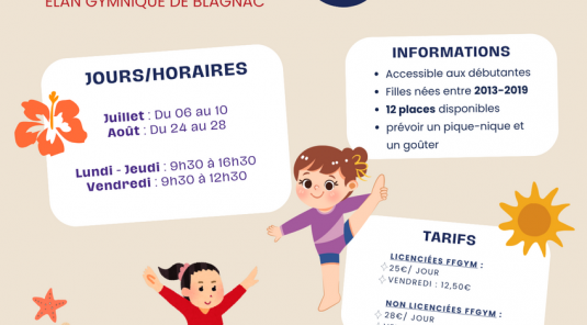 STAGE GAF LOISIRS - Vacances D'Ete